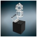 Triple Crystal Blocks on a Black Base